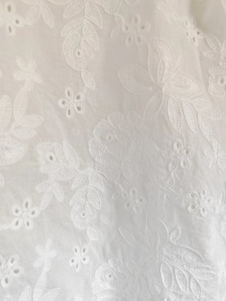 SIMORRA Jersey Blanco Bordado Floral
