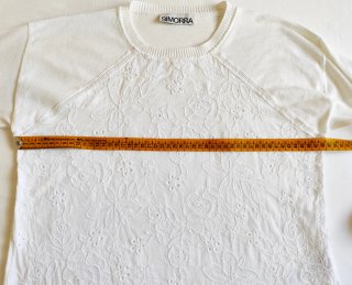 SIMORRA Jersey Blanco Bordado Floral