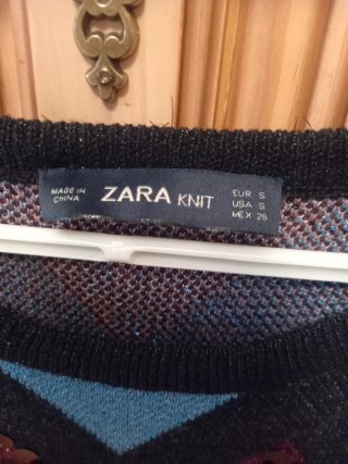 Vestido Zara Geométrico Punto
