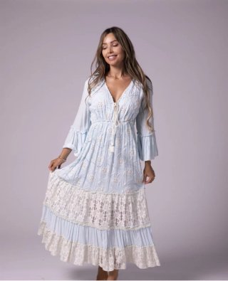 Vestido Palak bordado talla única