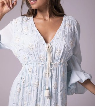 Vestido Palak bordado talla única