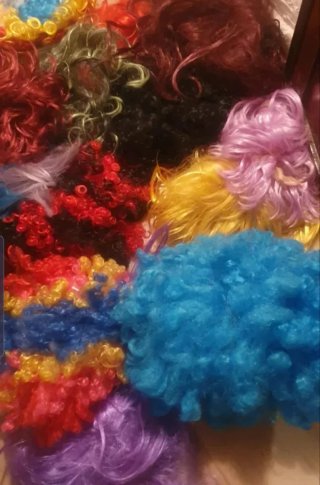 8 Pelucas Divertidas Colores