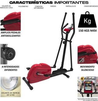Deluxe13 Bicicleta Elíptica 8 Intensidades  150 kg