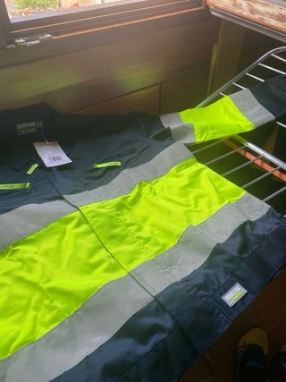 Giacchetta da lavoro blu e verde Taglia L