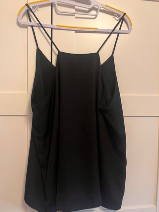 Top H&M tirantes negro talla 46