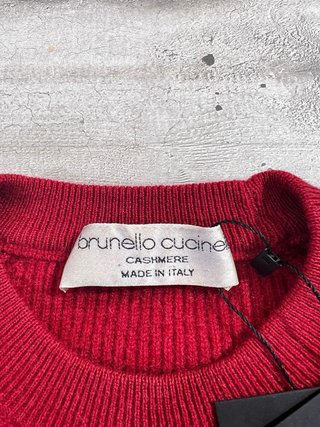 Maglione Brunello Cucinelli Uomo Rosso Cashmere