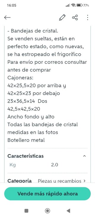 Accesorios Frigorífico VitaFresh