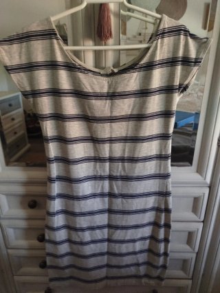 Vestido de punto a rayas