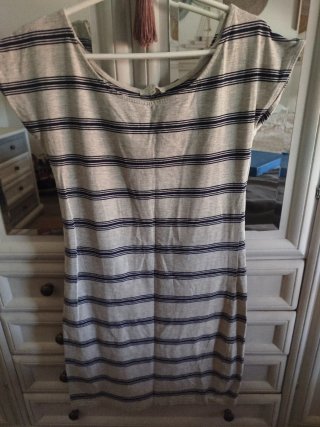 Vestido de punto a rayas