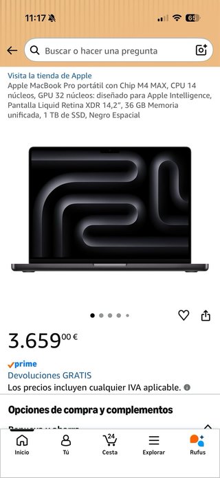 MacBook Pro 14 M4 Max 36GB RAM 1TB SSD