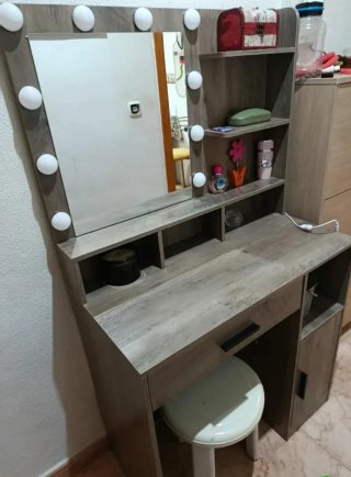 Tocador NUEVO espejo LED cajones y estantes