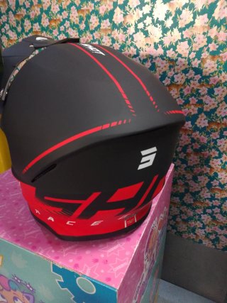 Casco Cross Shot Talla L Negro/Rojo