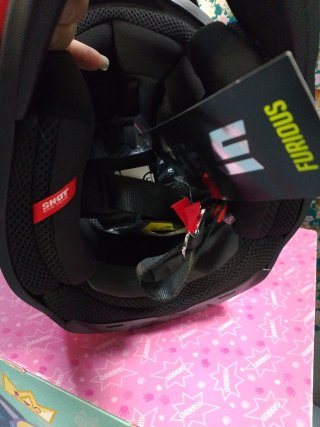 Casco Cross Shot Talla L Negro/Rojo