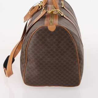 CELINE Macadam Canvas Boston Bag PVC Leather 2way
