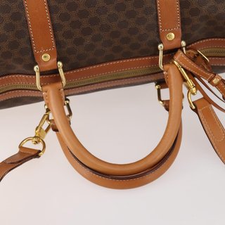 CELINE Macadam Canvas Boston Bag PVC Leather 2way