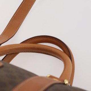CELINE Macadam Canvas Boston Bag PVC Leather 2way
