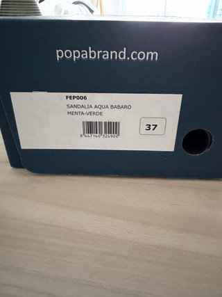 Ciabatte POPA dorate e verde azzurro