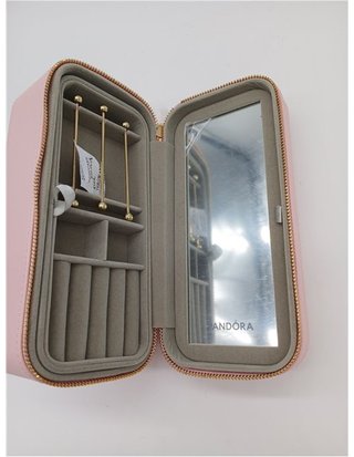 Organizzatore per gioielli da donna PANDORA A008_Sack, scatola originale per gioielli da viaggio rosa