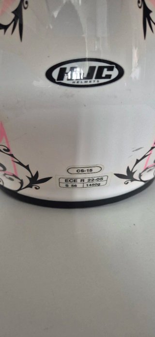 Casco Moto HJC Blanco Rosa