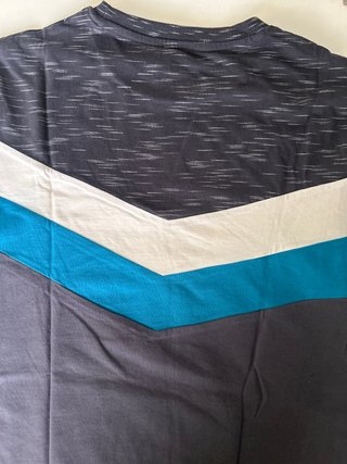 Camiseta rayas Primark azul y gris Talla M
