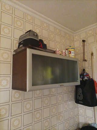 Mueble de cocina madera y cristal