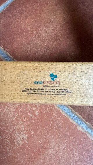 Silla ergonómica madera plegable azul