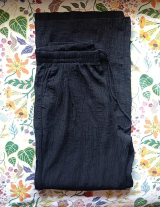 Pantalón largo mujer verano negro