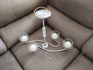 Lámpara de techo salón cristal y metal