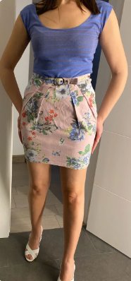 Vestido azul y rosa Marca: AmarilloLimon Talla: S.