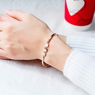 Pulsera mariposa mujer acero inoxidable Oro Rosa