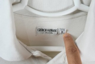 Polo Giorgio Armani Le Collezioni Blanco Talla M