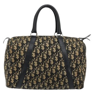Christian Dior Trotter Canvas Boston Bag Navy