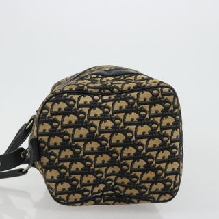 Christian Dior Trotter Canvas Boston Bag Navy