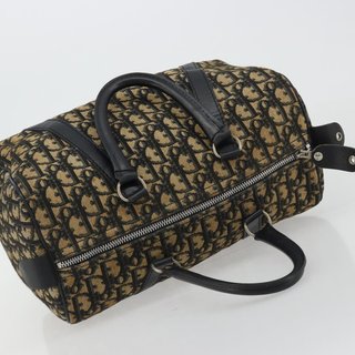Christian Dior Trotter Canvas Boston Bag Navy