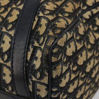 Christian Dior Trotter Canvas Boston Bag Navy