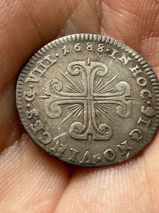 Raros 8 granos , Carlos II, 1688