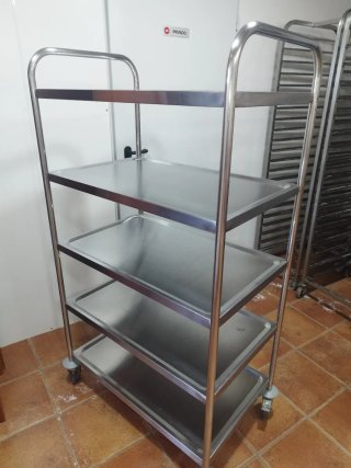 Carro Acero Inoxidable 5 Niveles con Ruedas