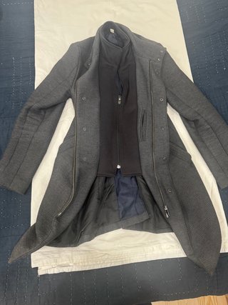 Abrigo Zara Hombre Talla M Negro