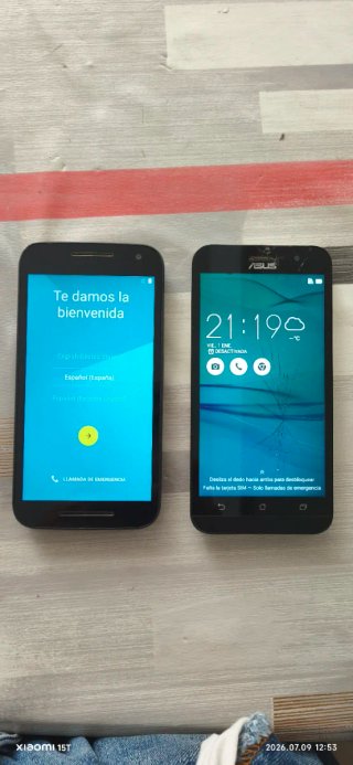 Teléfonos Motorola y Asus para piezas
