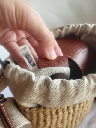 Bolso Cesta Woody Chloé Rafia Beige/Marrón