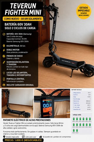 Teverun Fighter Mini 60V 30Ah