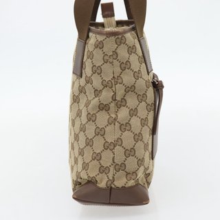 GUCCI GG Canvas Tote Bag Beige Silver 019 0402