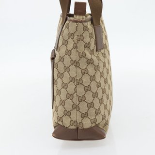 GUCCI GG Canvas Tote Bag Beige Silver 019 0402