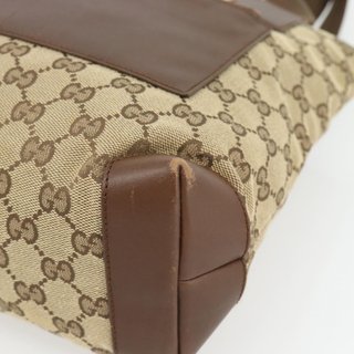 GUCCI GG Canvas Tote Bag Beige Silver 019 0402