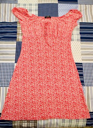Vestido coral estampado floral super fresco