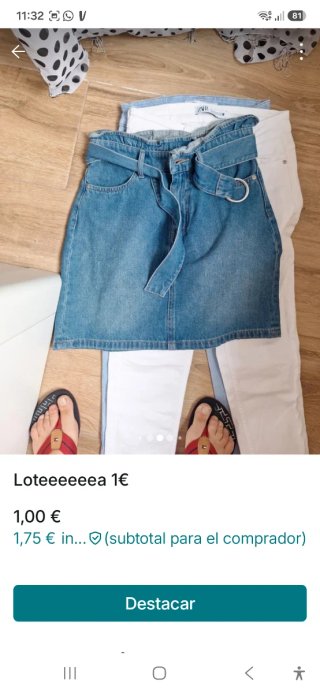 Lote 2 prendas: vaqueros y pantalón blanco