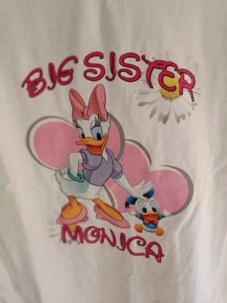 Camiseta de algodón estampado Big Sister .