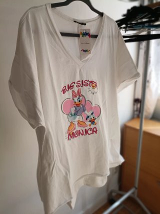 Camiseta de algodón estampado Big Sister .