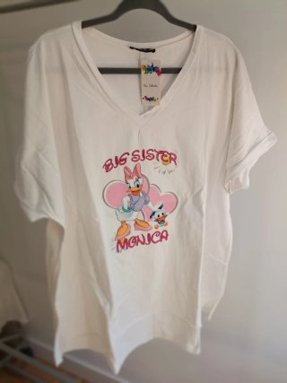 Camiseta de algodón estampado Big Sister .