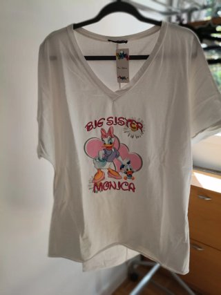 Camiseta de algodón estampado Big Sister .